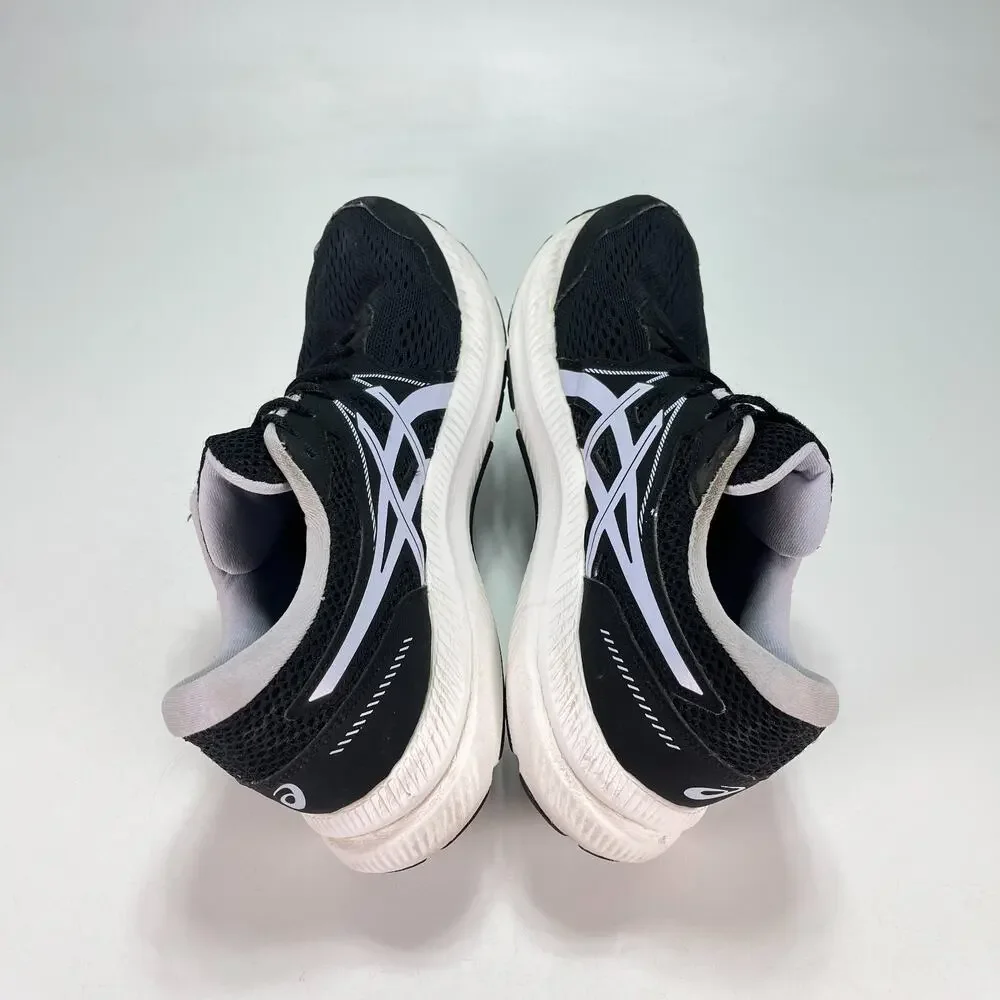 ASICS GEL-Contend 7 Black White Running Shoes 1012A911 Women's Size 11 Men's 9.5